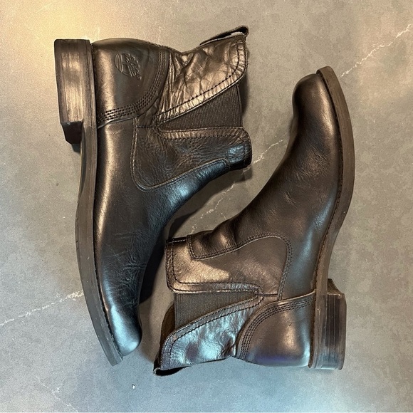 Timberland sz 8 Savin Hill Chelsea ankle black leather boots - Picture 9 of 16